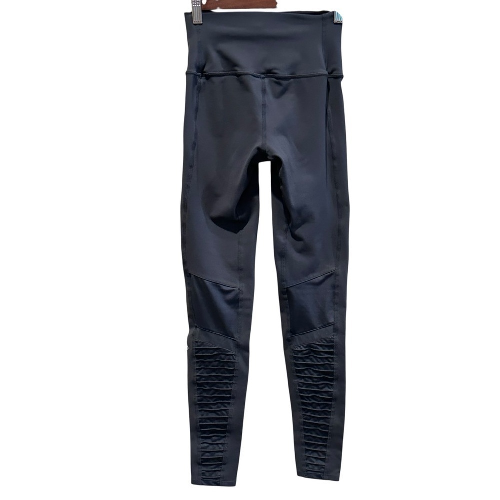 ALO Yoga Leggings Women's XS Gray Performance High Waist Moto Athleisure Active - Picture 5 of 10